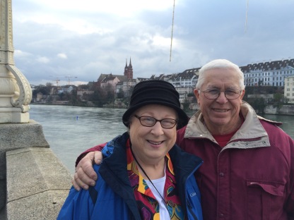 The Rheinbrucke. A beautiful bridge over the Rhein River.  One of my favorite pictures of my parents.